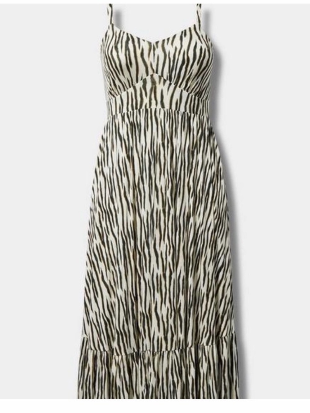 torrid Black and White Zebra-Print Spaghetti-Strap Maxi Dress
